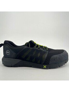 Timberland PRO Radius Mens Size 11 Black Green Composite Toe Safety Work Shoes